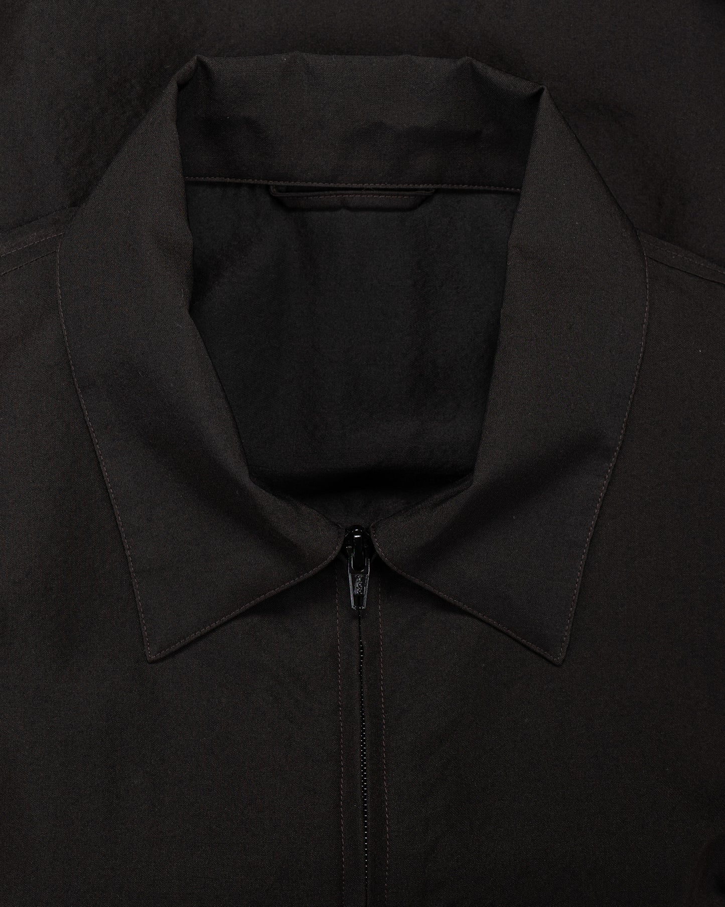 ssstein Wool Silk Collared Zip Jacket Dark Charcoal