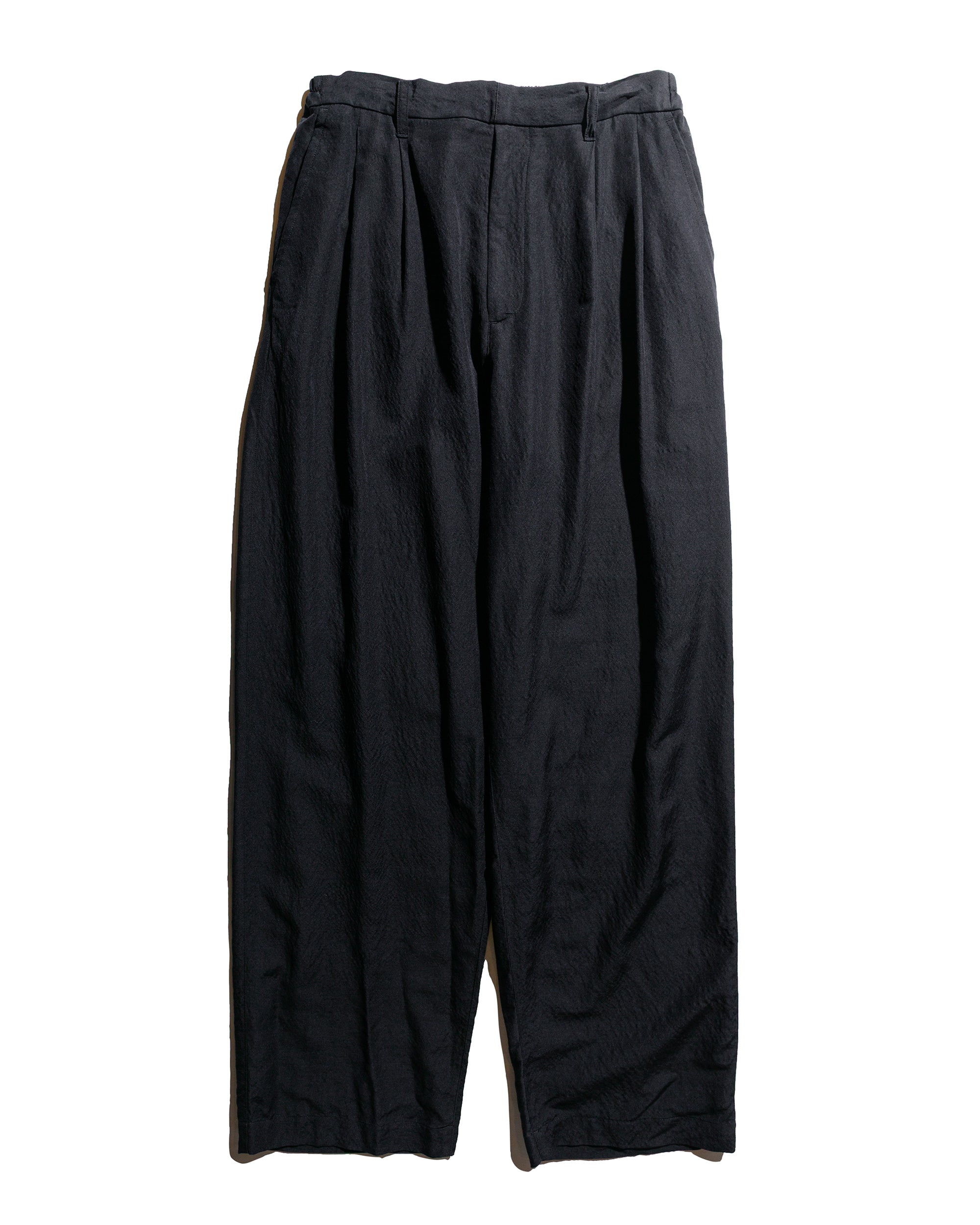 ssstein Wool/Silk Wide Easy Trousers Black