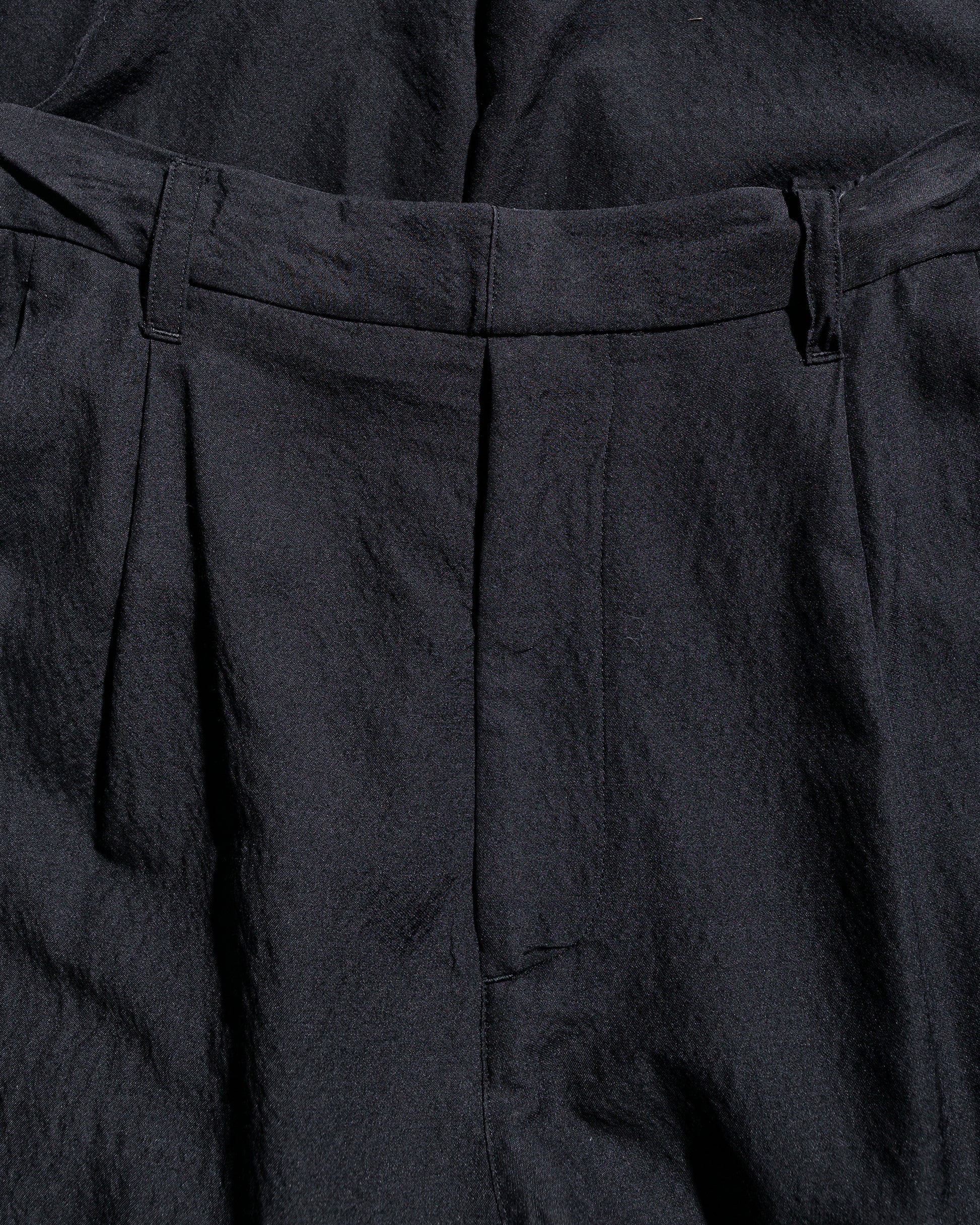 ssstein WoolSilk Wide Easy Trousers Black