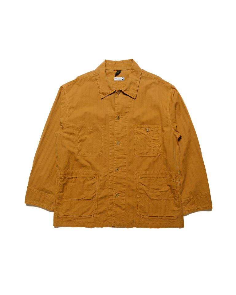 ts(s) Cover All Jacket Garment Dye Cotton/Rayon Herringbone Stretch Cloth Ocher
