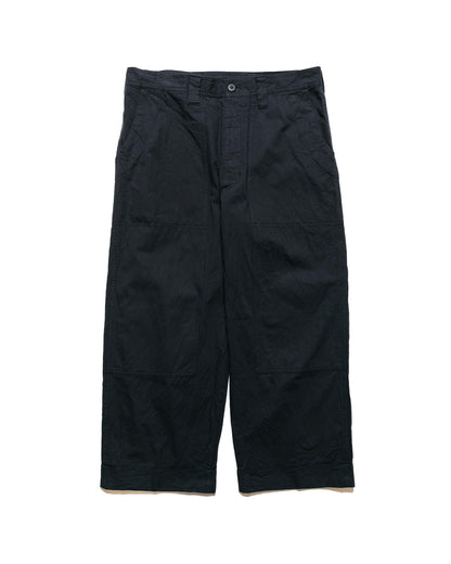 ts(s) Cropped Work Pants Cotton Slub Yarn Twill Cloth Dark Navy