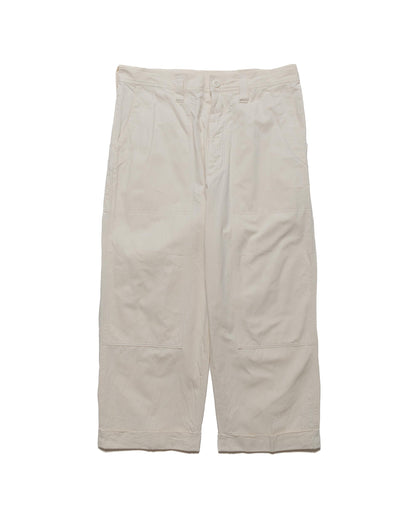 ts(s) Cropped Work Pants Cotton Slub Yarn Twill Cloth Natural