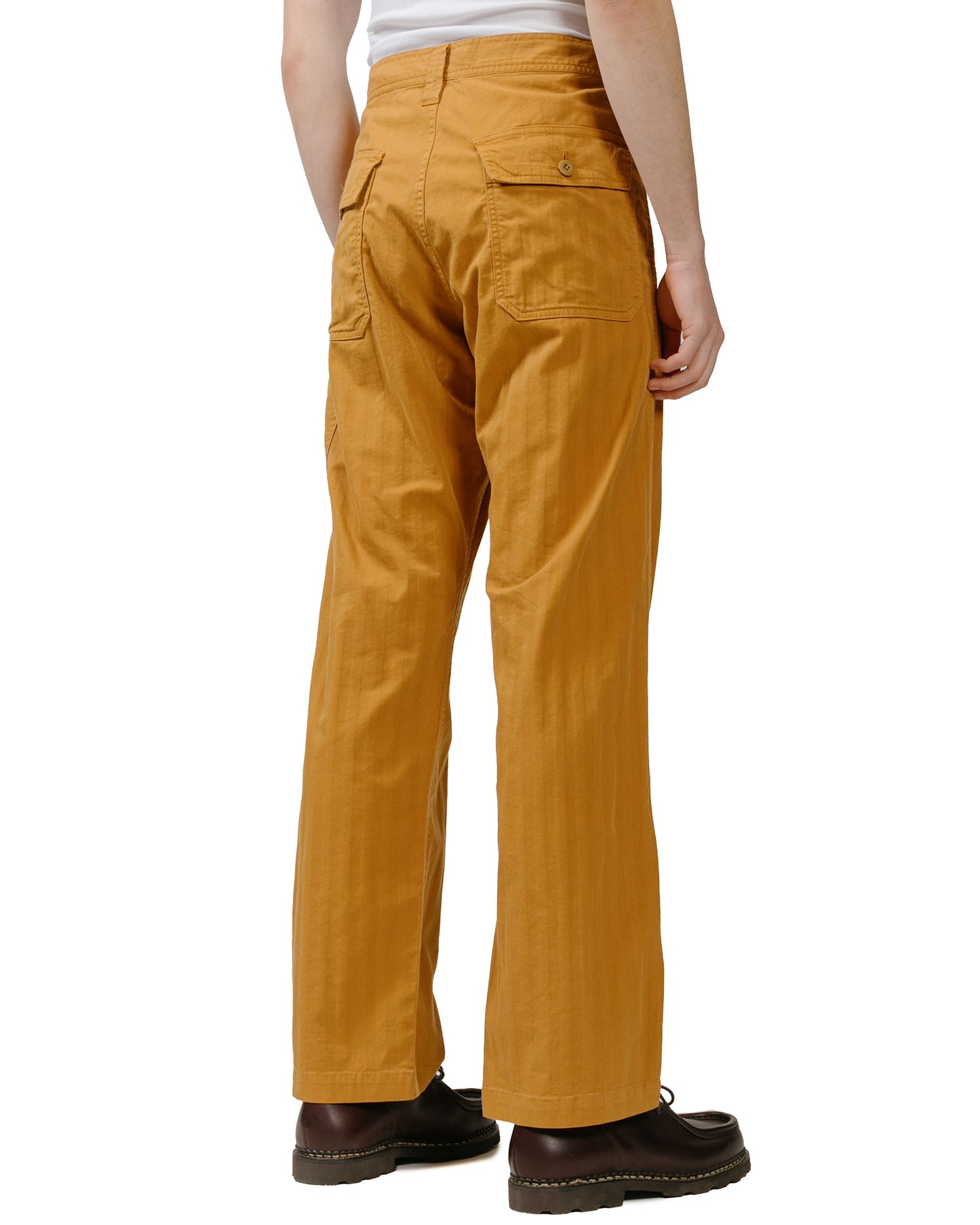 ts(s) Fatigue Pants Garment Dye Cotton/Rayon Herringbone Stretch Cloth Ocher model back