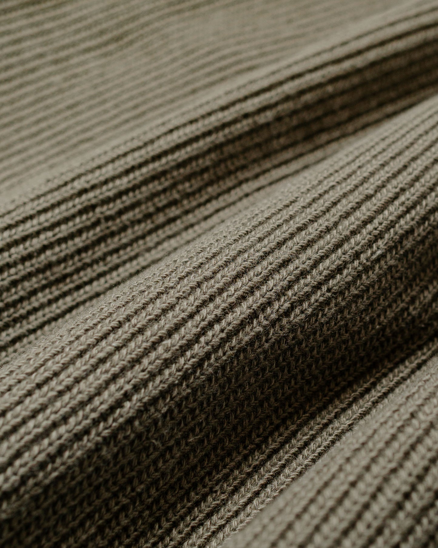 ts(s) Lined Easy Cardigan Rib Stitch Cotton Jersey Olive