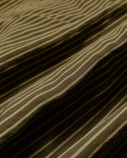 ts(s) Padded Baggy Fit Shirt Viscose/Nylon Stripe Cloth Dark Olive