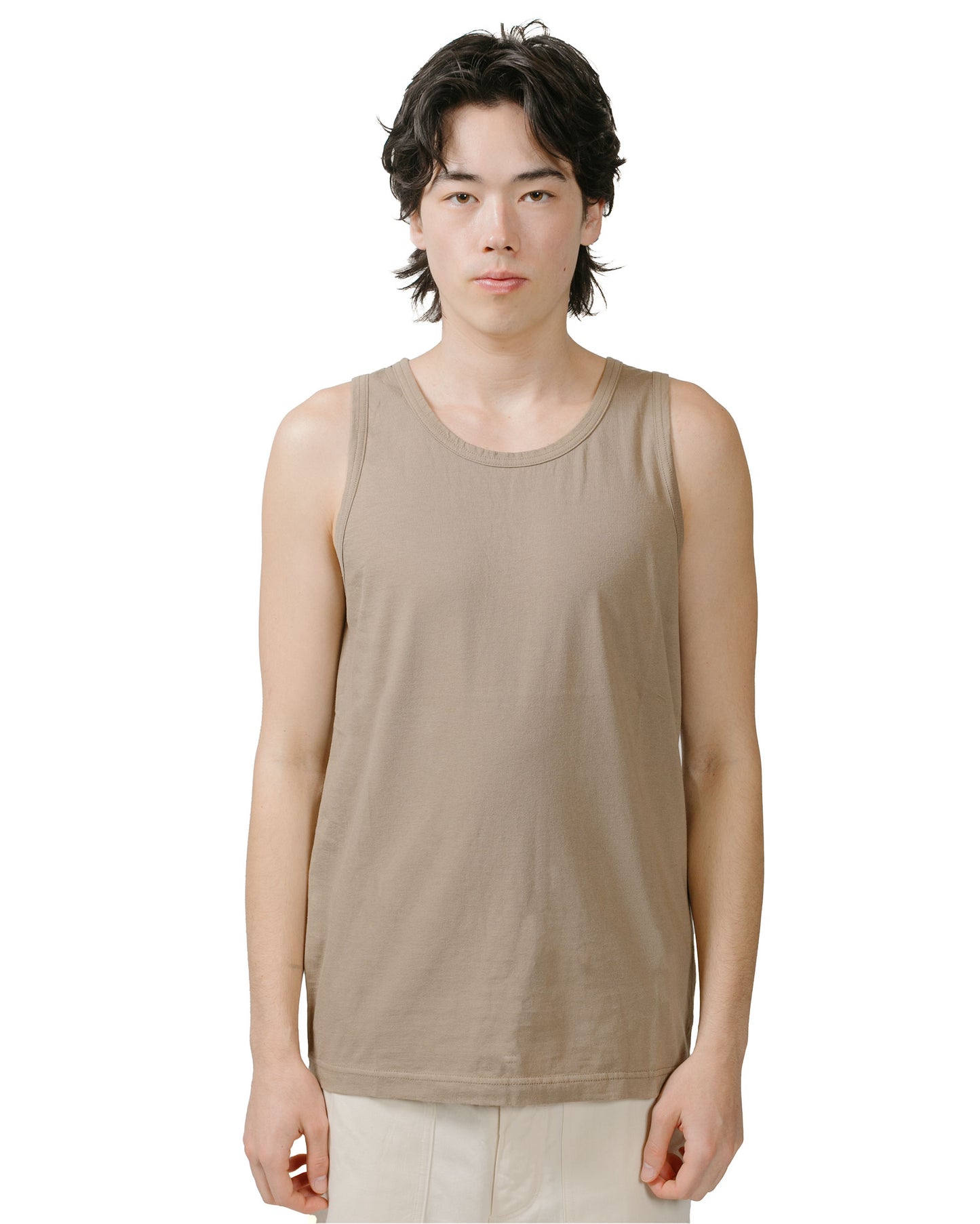 ts(s) Tank Top High Gauge Cotton Jersey Khaki model front