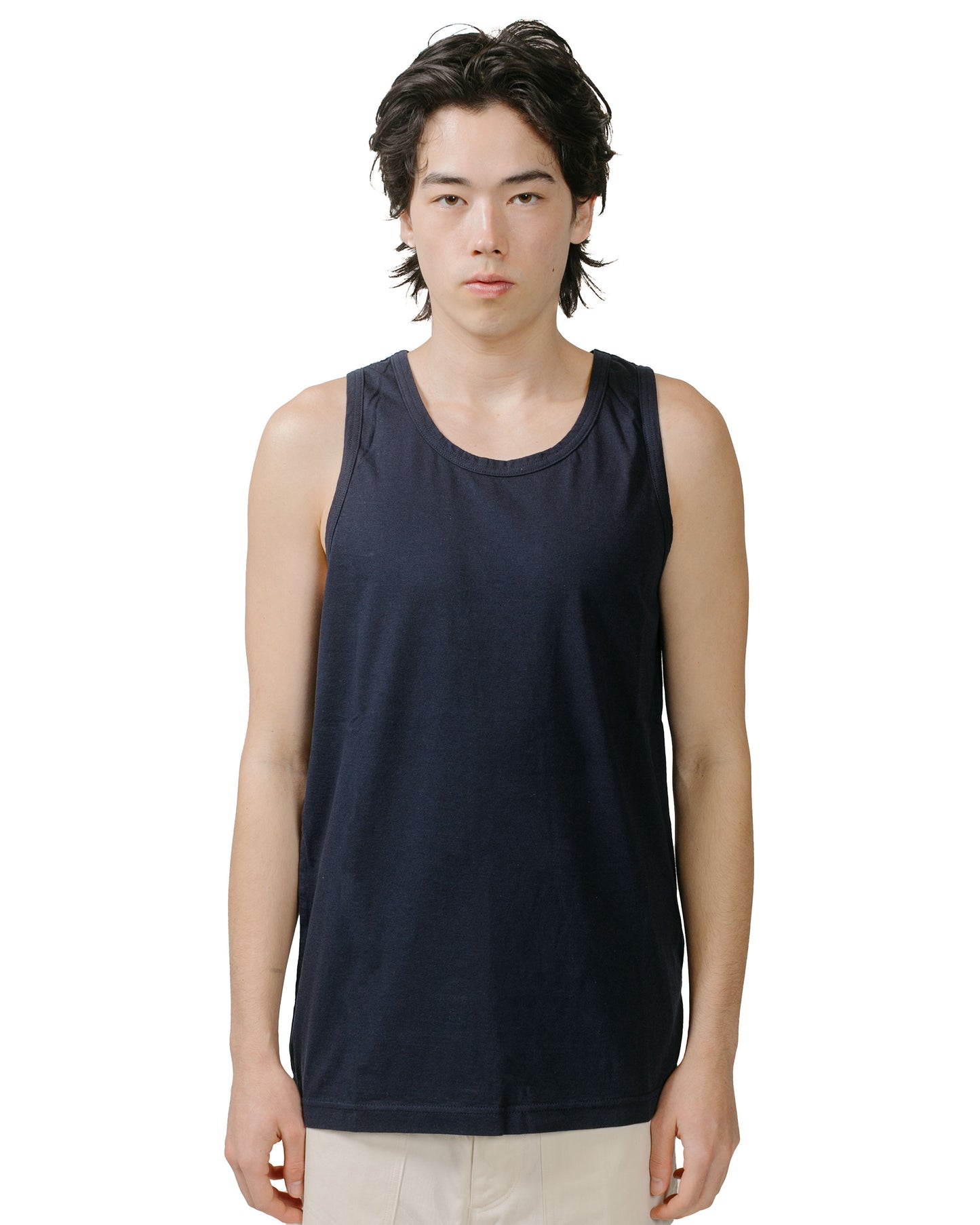 ts(s) Tank Top High Gauge Cotton Jersey Navy model front