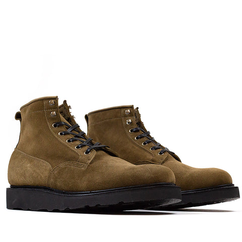 Viberg Scout Boot Bamboo Calf Suede at Shoplostfound in Toronto, profile