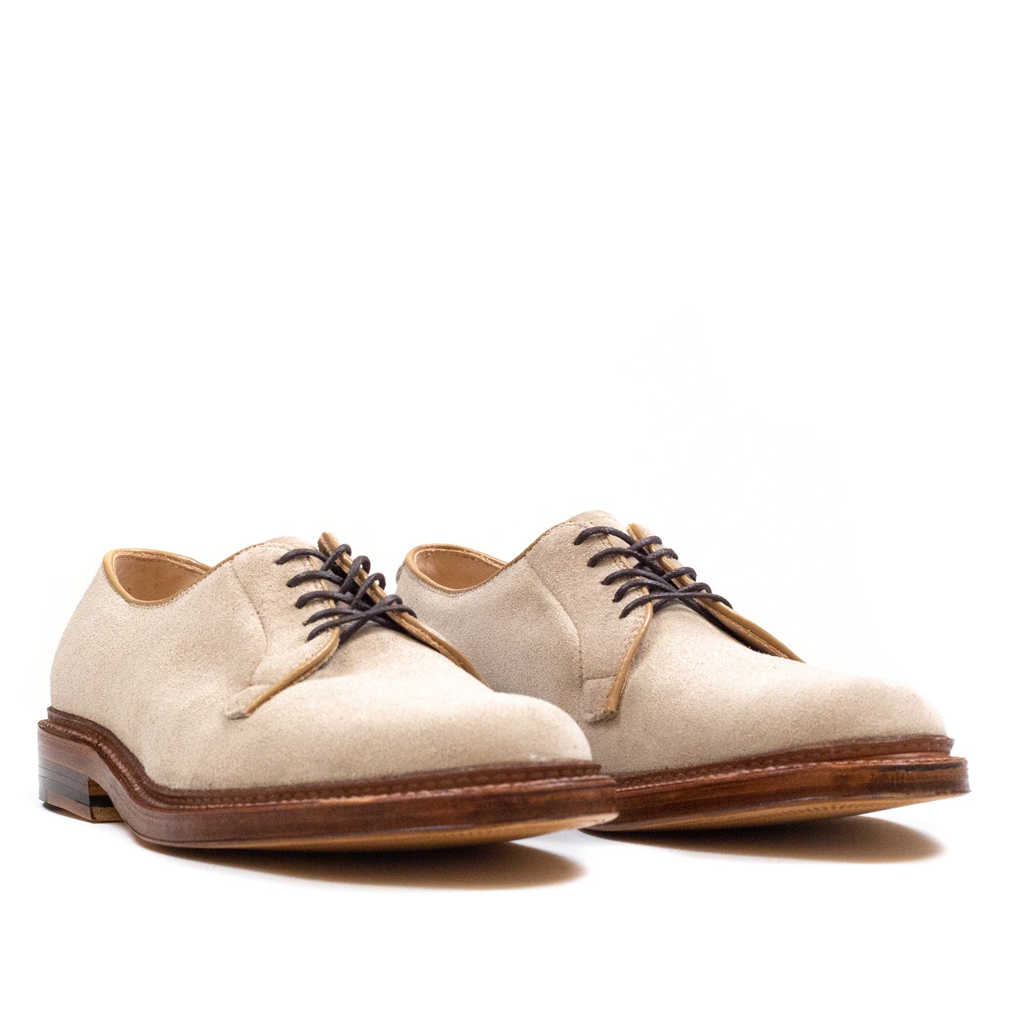 Alden Plain Toe Blucher Milkshake Suede