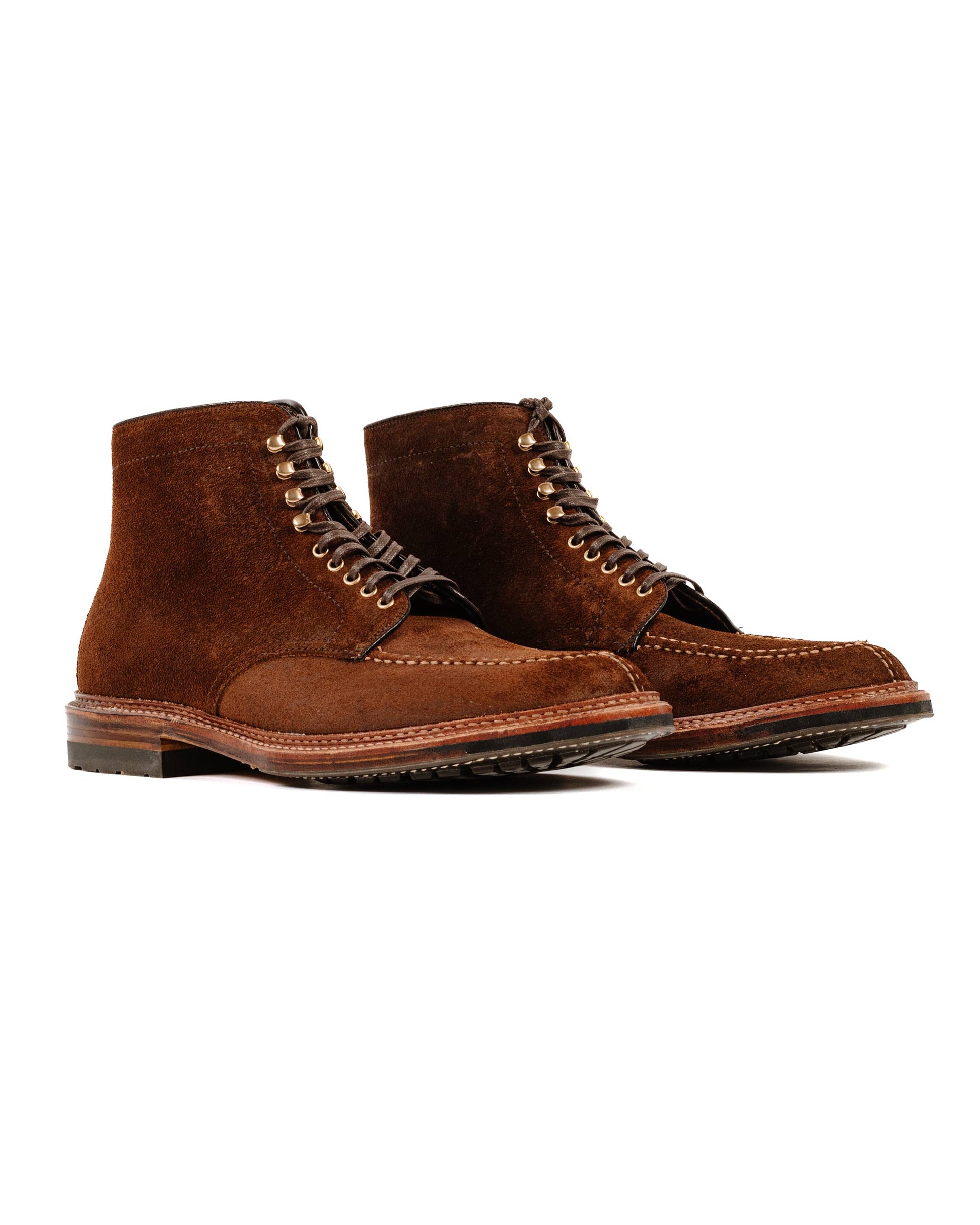 Alden Norwegian Front Blucher Boot Reverse Tobacco Chamois with Commando Sole G1901HC Side