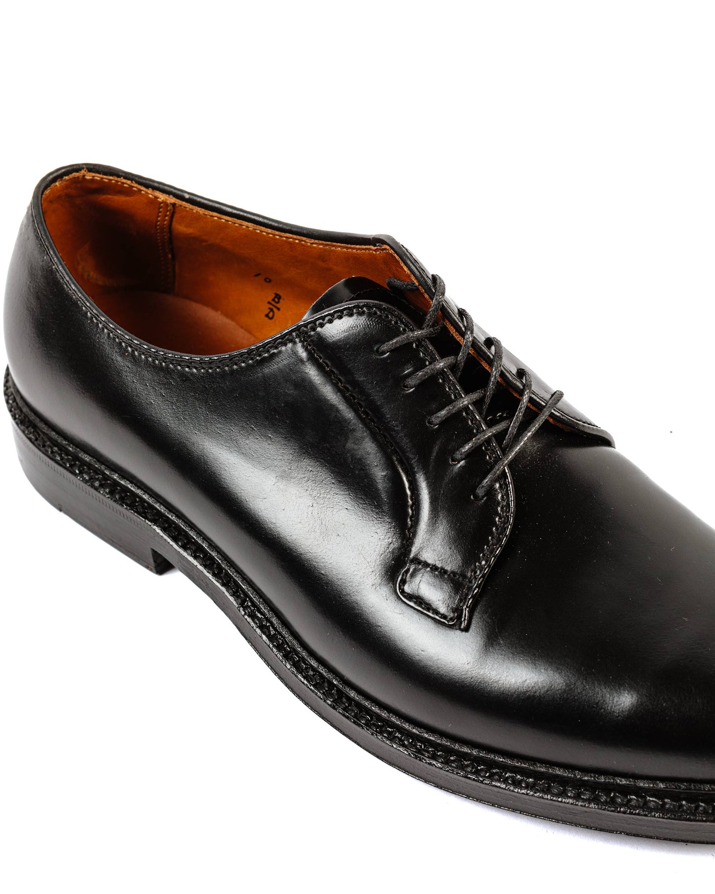 Alden Plain Toe Blucher Black Shell Cordovan 9901 Close