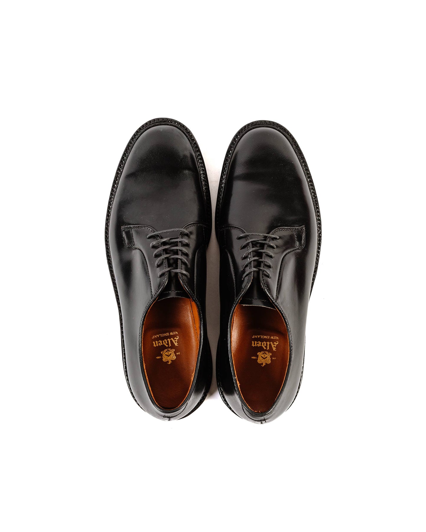 Alden Plain Toe Blucher Black Shell Cordovan 9901 Top