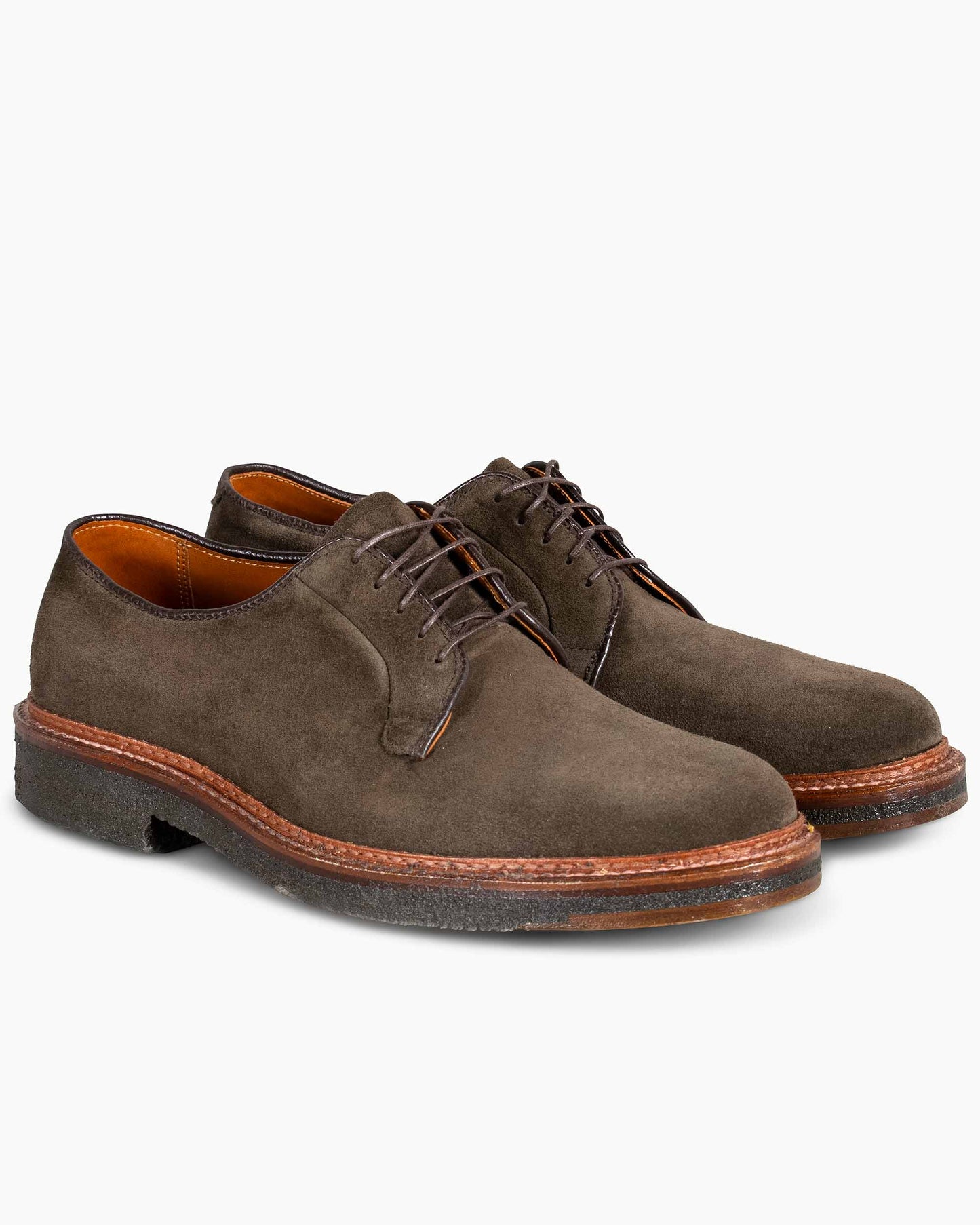 Alden Plain Toe Blucher Loden Suede G2402 Side