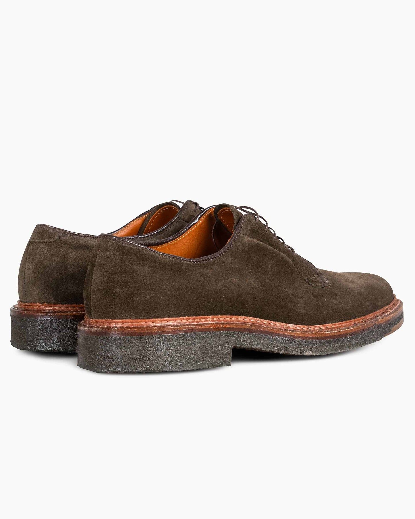 Alden Plain Toe Blucher Loden Suede G2402 Back