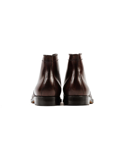 Alden Plain Toe Boot Dark Brown Calfskin G2804 Back