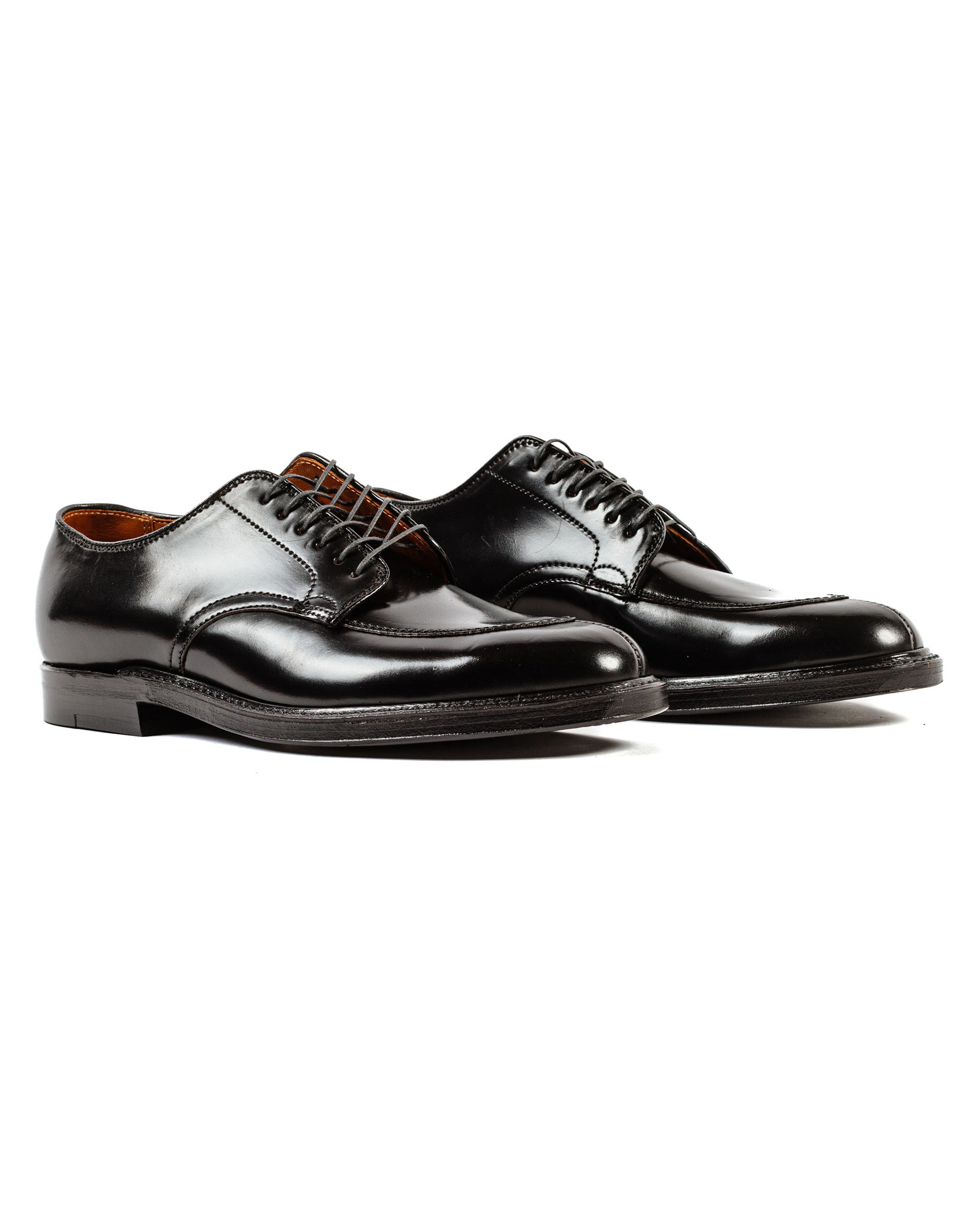 Alden V Tip Blucher Black Shell Cordovan G2601 Side