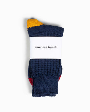 American Trench Waffle Sock Navy