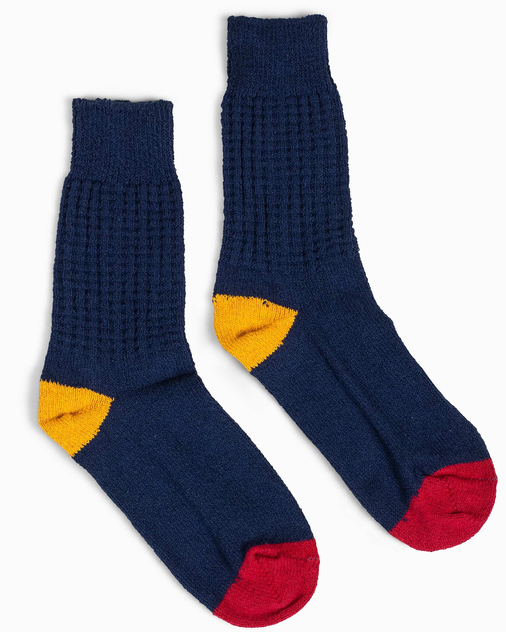American Trench Waffle Sock Navy Details