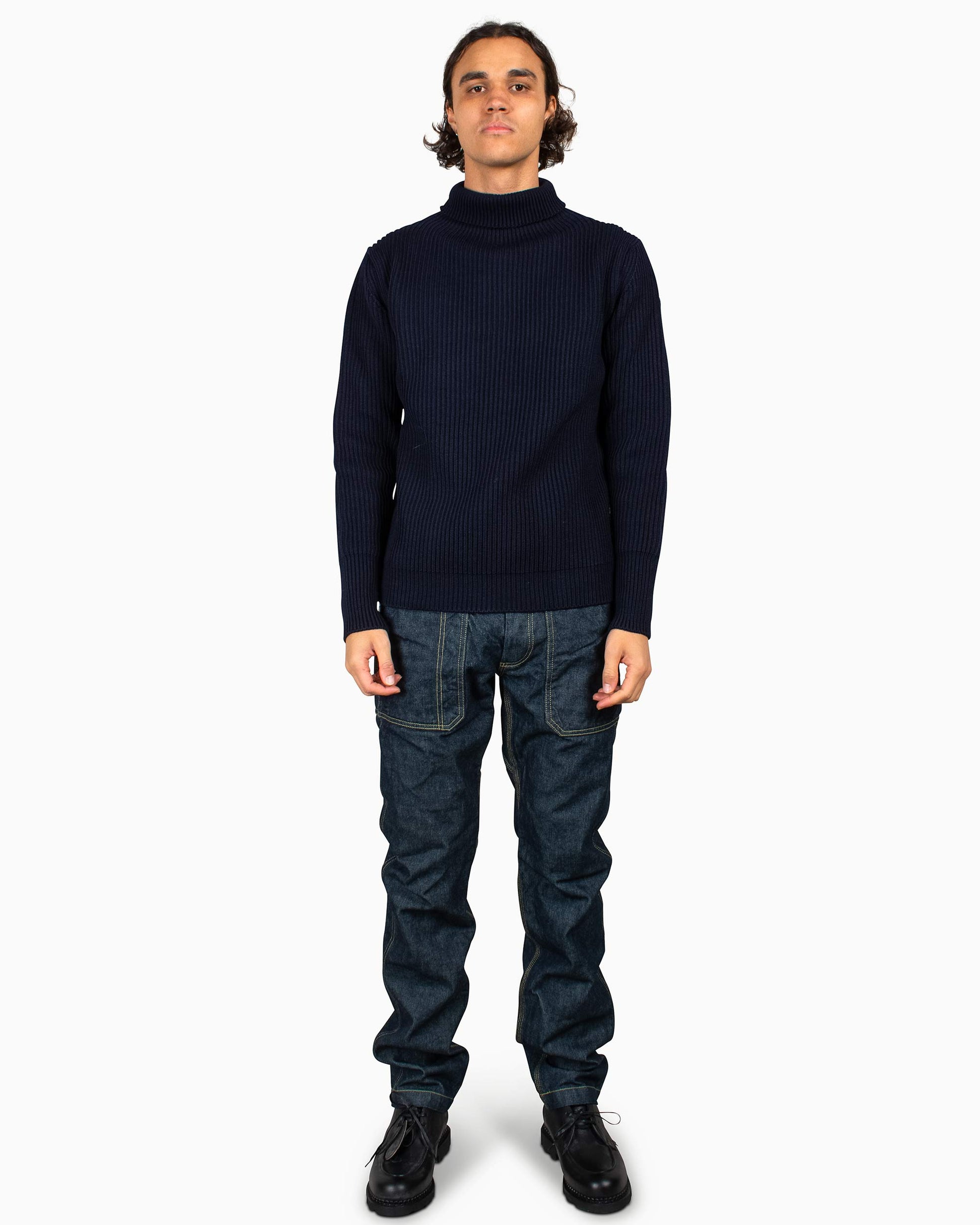 Andersen-Andersen Navy Turtleneck Navy Blue Model