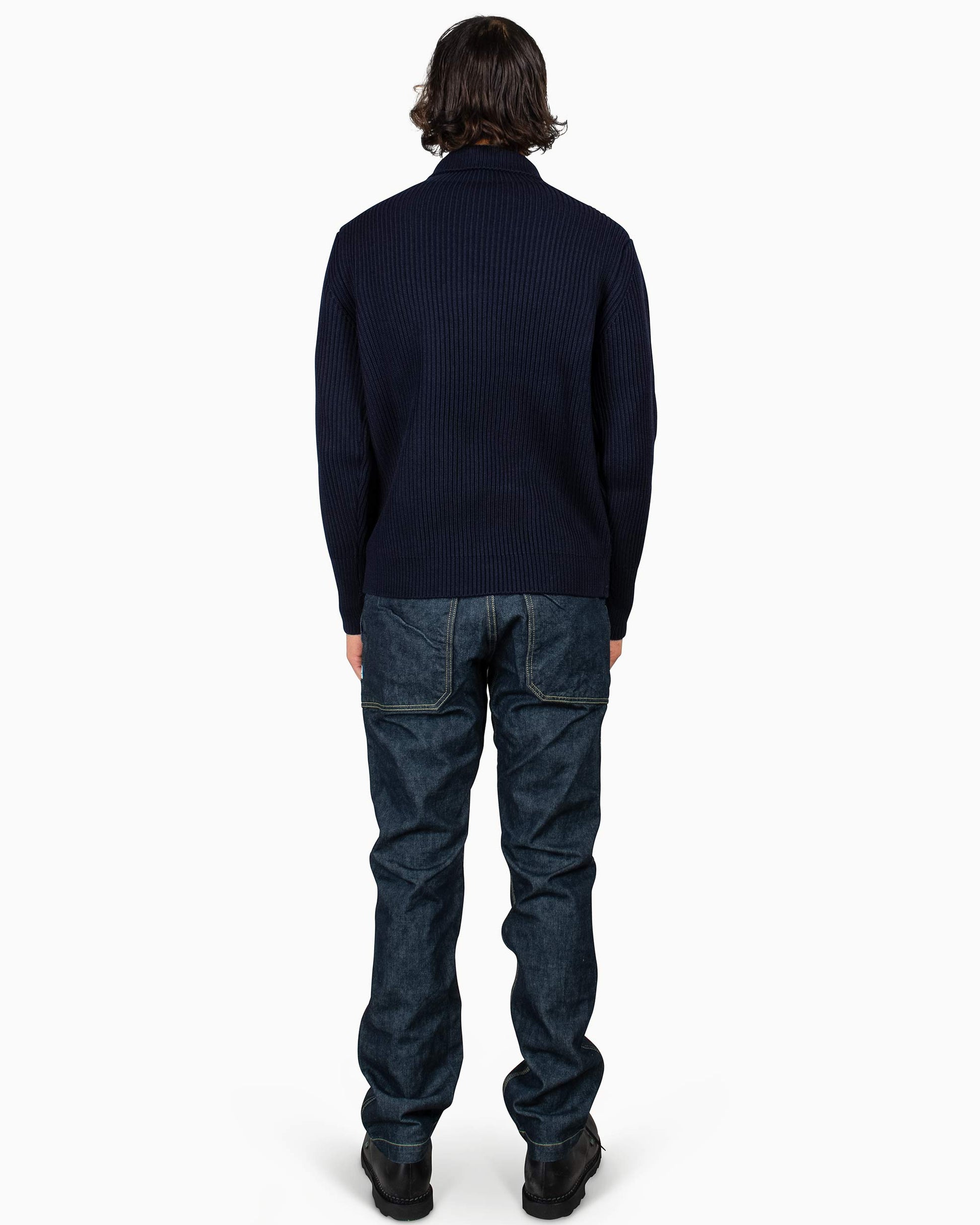 Andersen-Andersen Navy Turtleneck Navy Blue Back