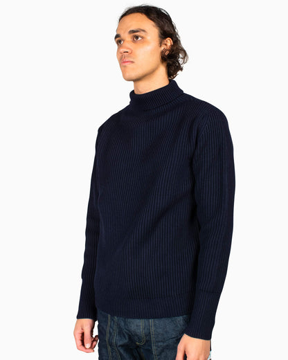 Andersen-Andersen Navy Turtleneck Navy Blue Close