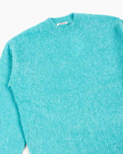 Auralee Brushed Super Kid Mohair Knit P/O Blue Details