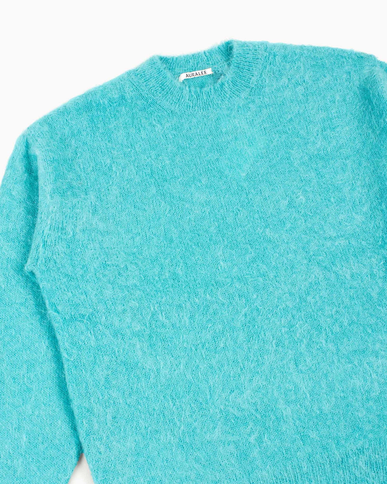 Auralee Brushed Super Kid Mohair Knit P/O Blue Details