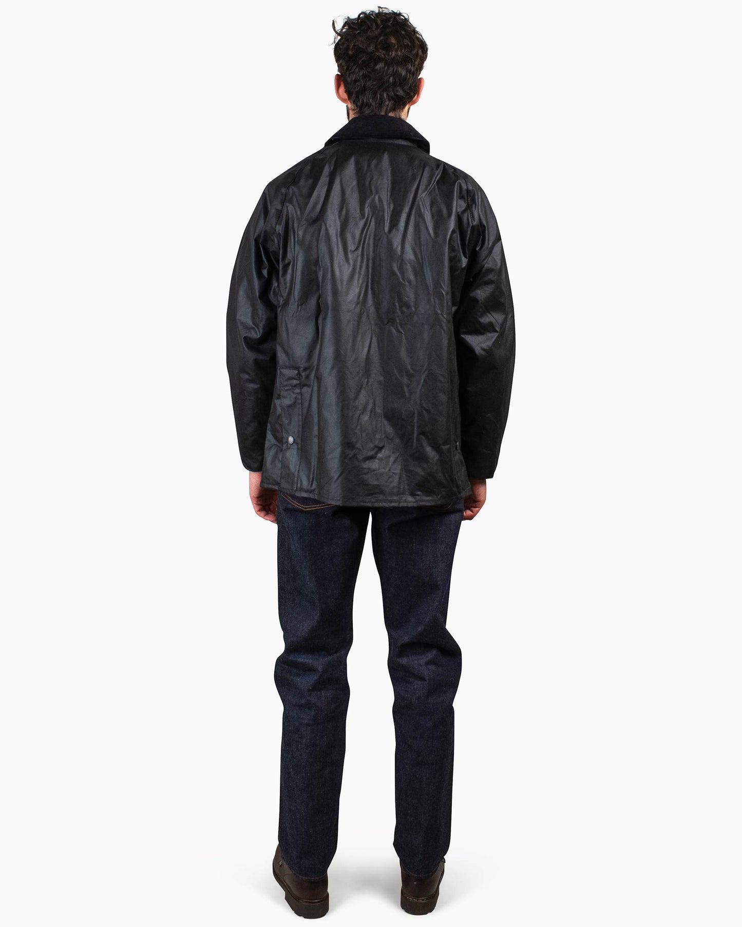 Barbour Bedale Wax Jacket Black Back