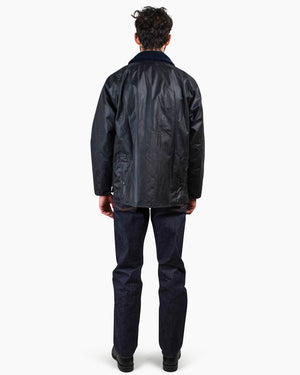Barbour Bedale Wax Jacket Navy Back