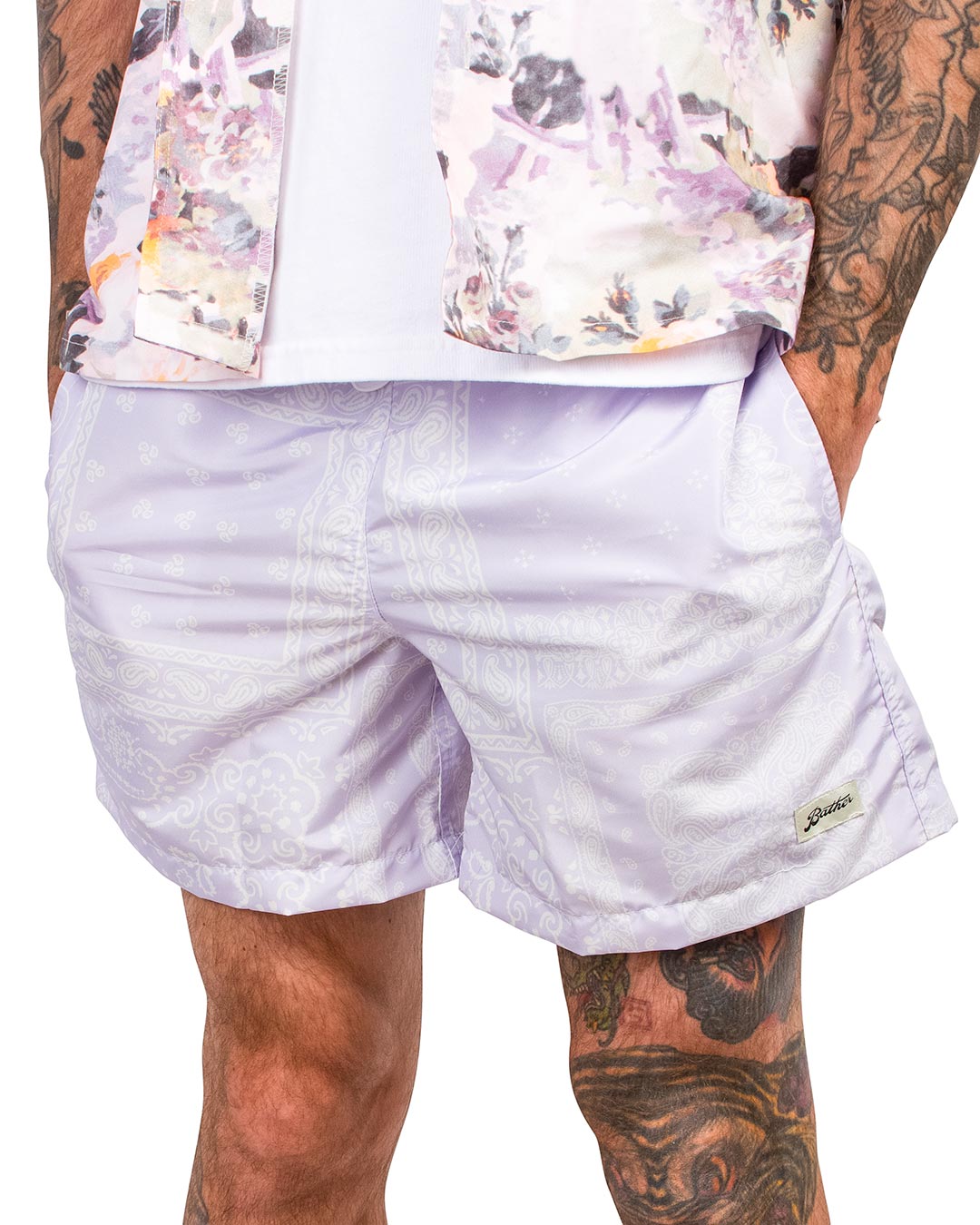 Bather Lilac Bandana Swim Trunk Close