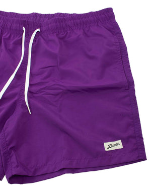 Bather Solid Purple Swim Trunk Details