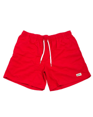 Bather Solid Red Swim Trunk