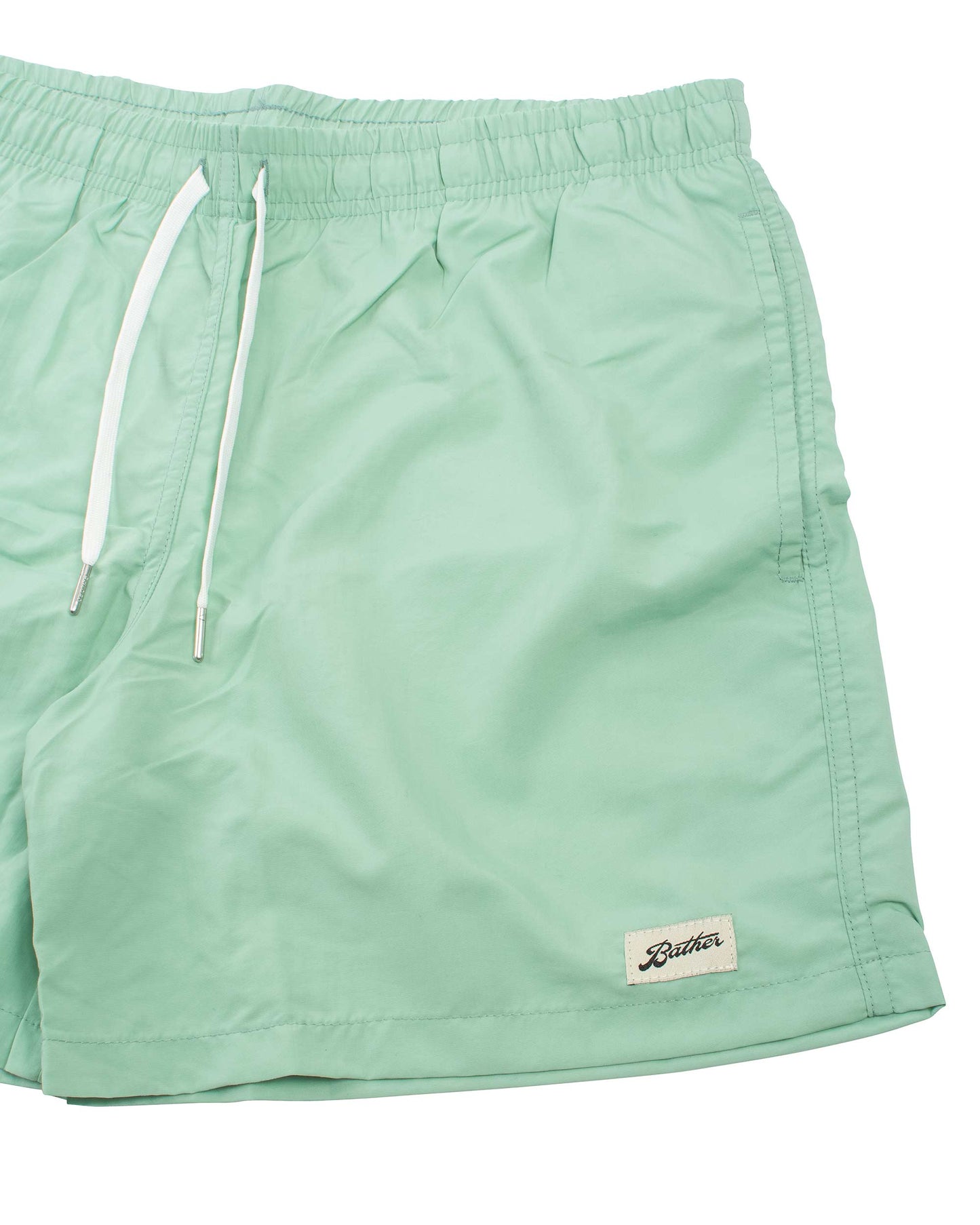 Bather Solid Seafoam Swim Trunk Details