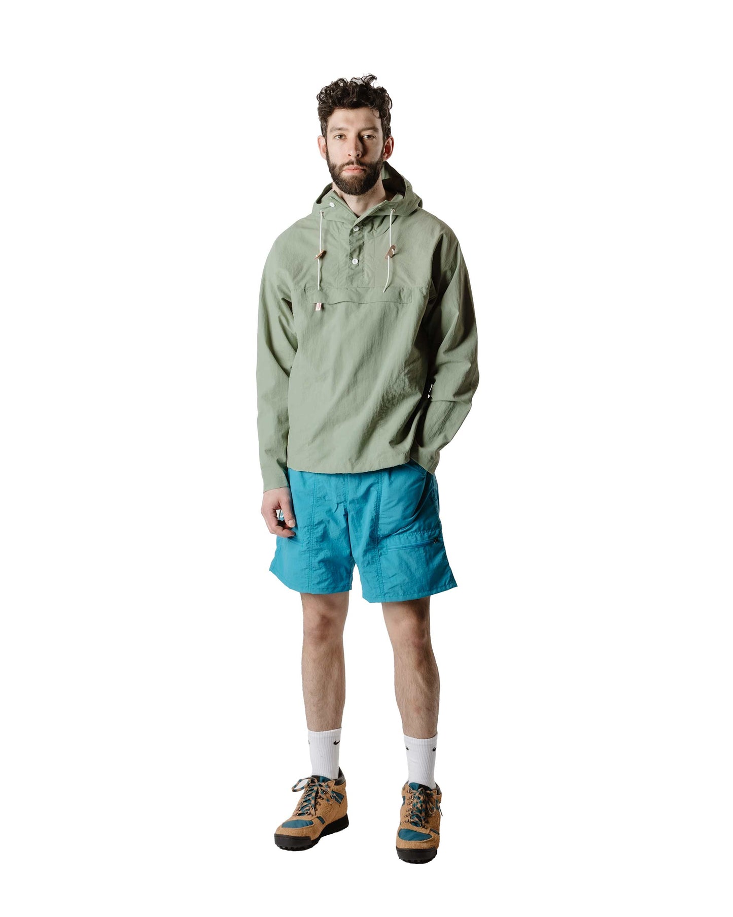 Battenwear Camp Shorts Aqua Model