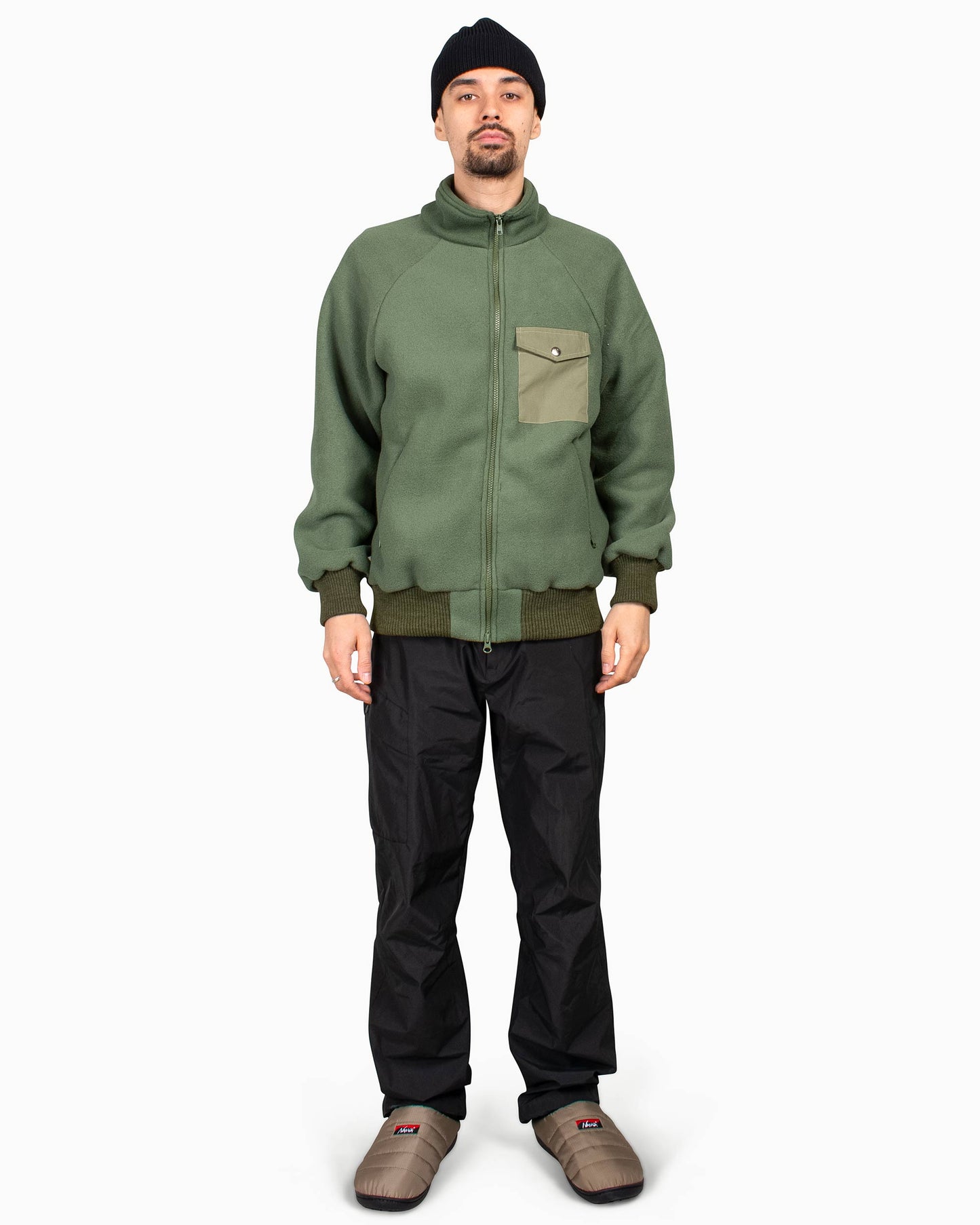 Battenwear Warm-Up Fleece Polartec Olive Model