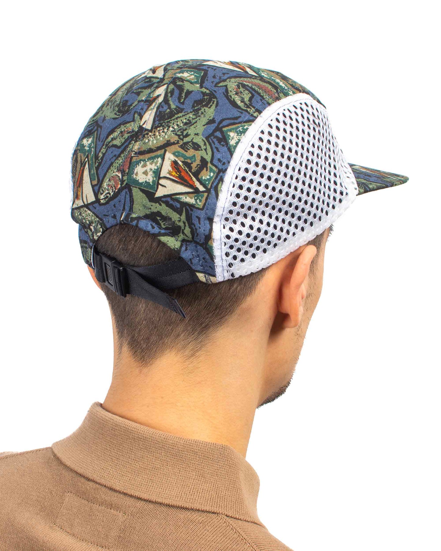 Beams Plus Fishing Mesh Cap Print Fish Back