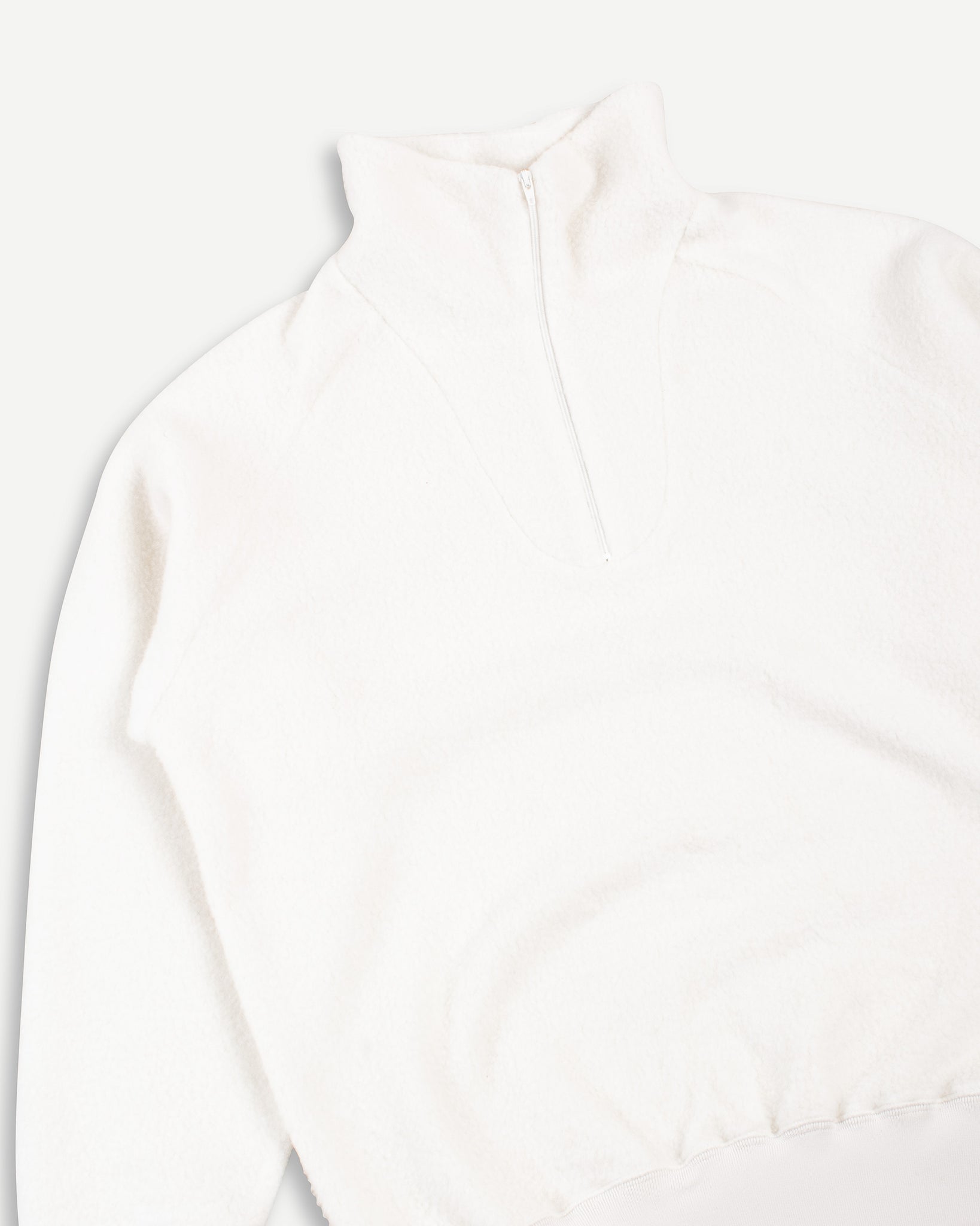 Beams Plus MIL Half Zip Fleece Off White Details