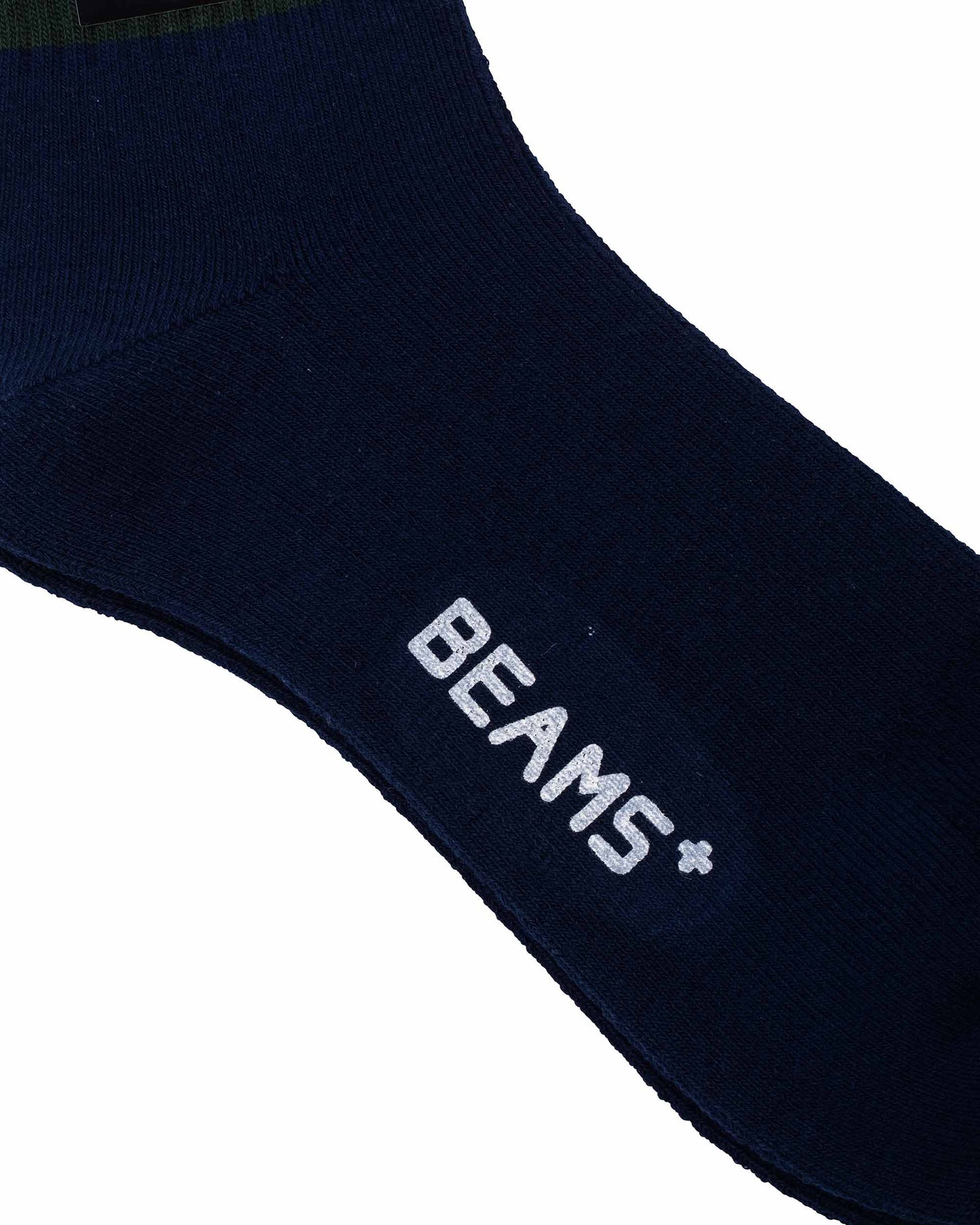 Beams Plus School Boy Sox 1/4 Navy/Green Close