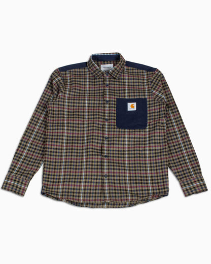 Carhartt W.I.P. Asher Check Shirt Seaweed/Dark Navy