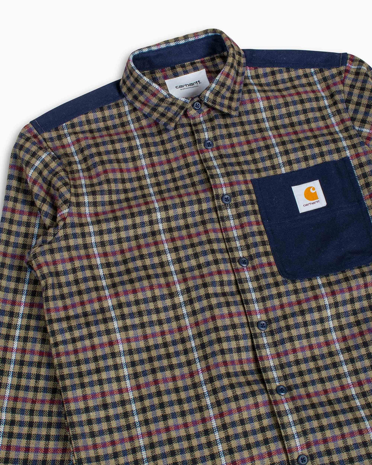 Carhartt W.I.P. Asher Check Shirt Seaweed/Dark Navy Details