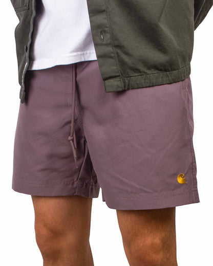 Carhartt W.I.P. Chase Swim Trunk Misty Thistle Close