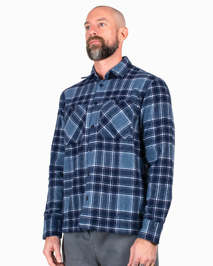 Carhartt W.I.P. Jared Check Shirt Storm Blue Close