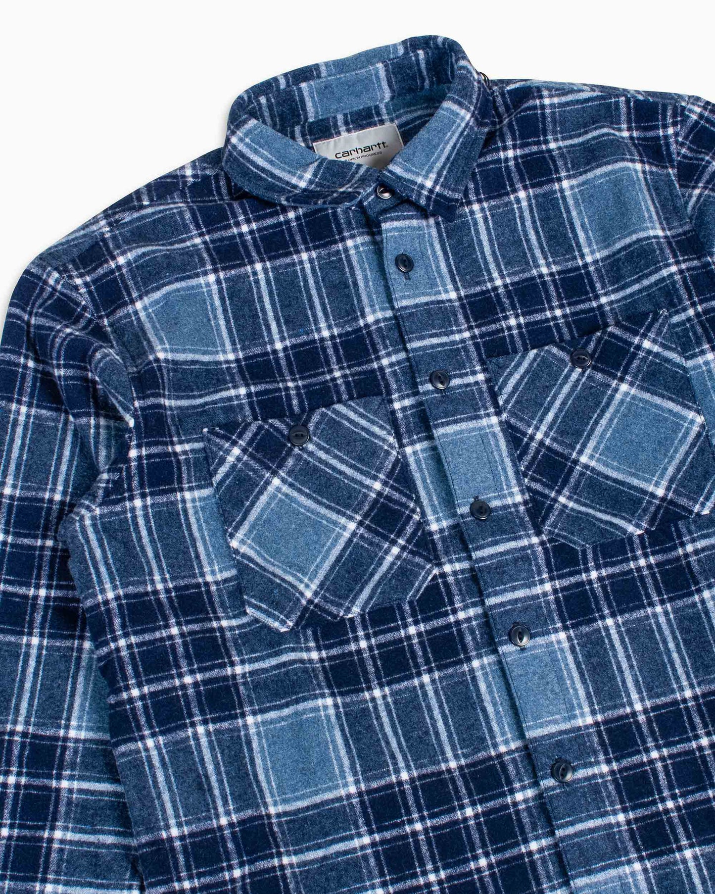 Carhartt W.I.P. Jared Check Shirt Storm Blue Details