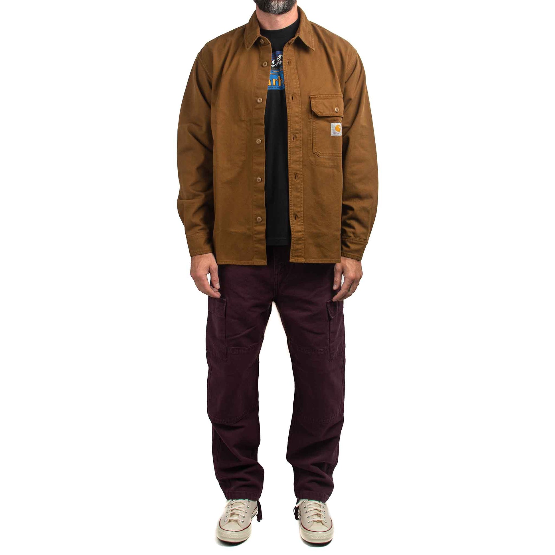 Carhartt W.I.P. Reno Shirt Jacket Denim Tawny Model