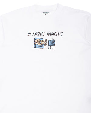 Carhartt W.I.P. Static Magic Long Sleeve T-Shirt White Details