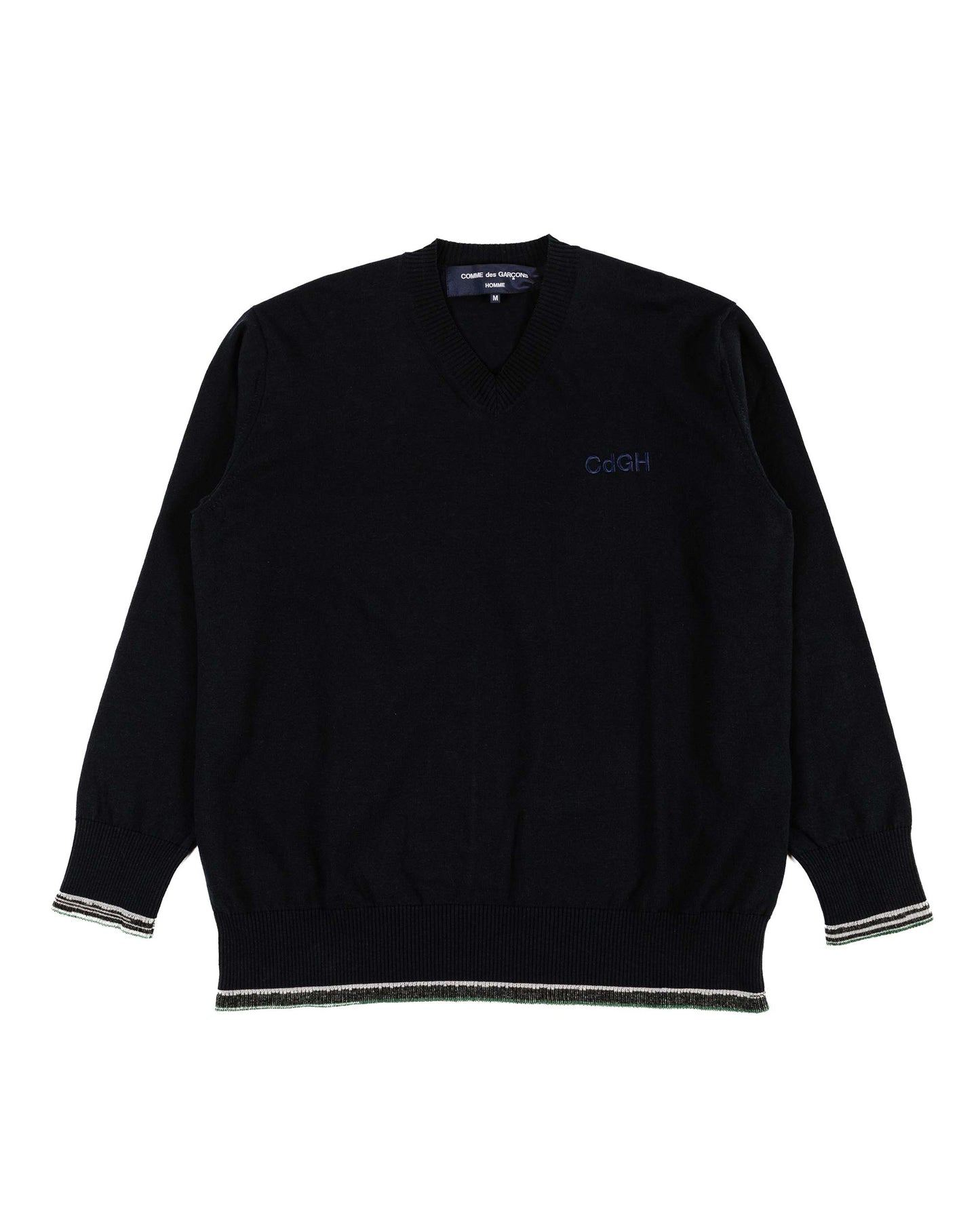 Comme des Garçons HOMME V-Neck Sweater Navy