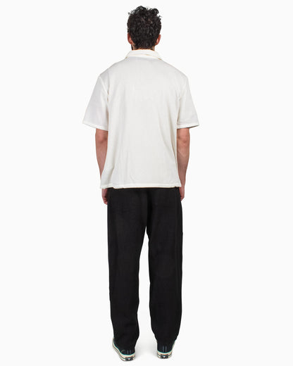 Comme des Garçons SHIRT Boiled Wool Pants Black Model Rear