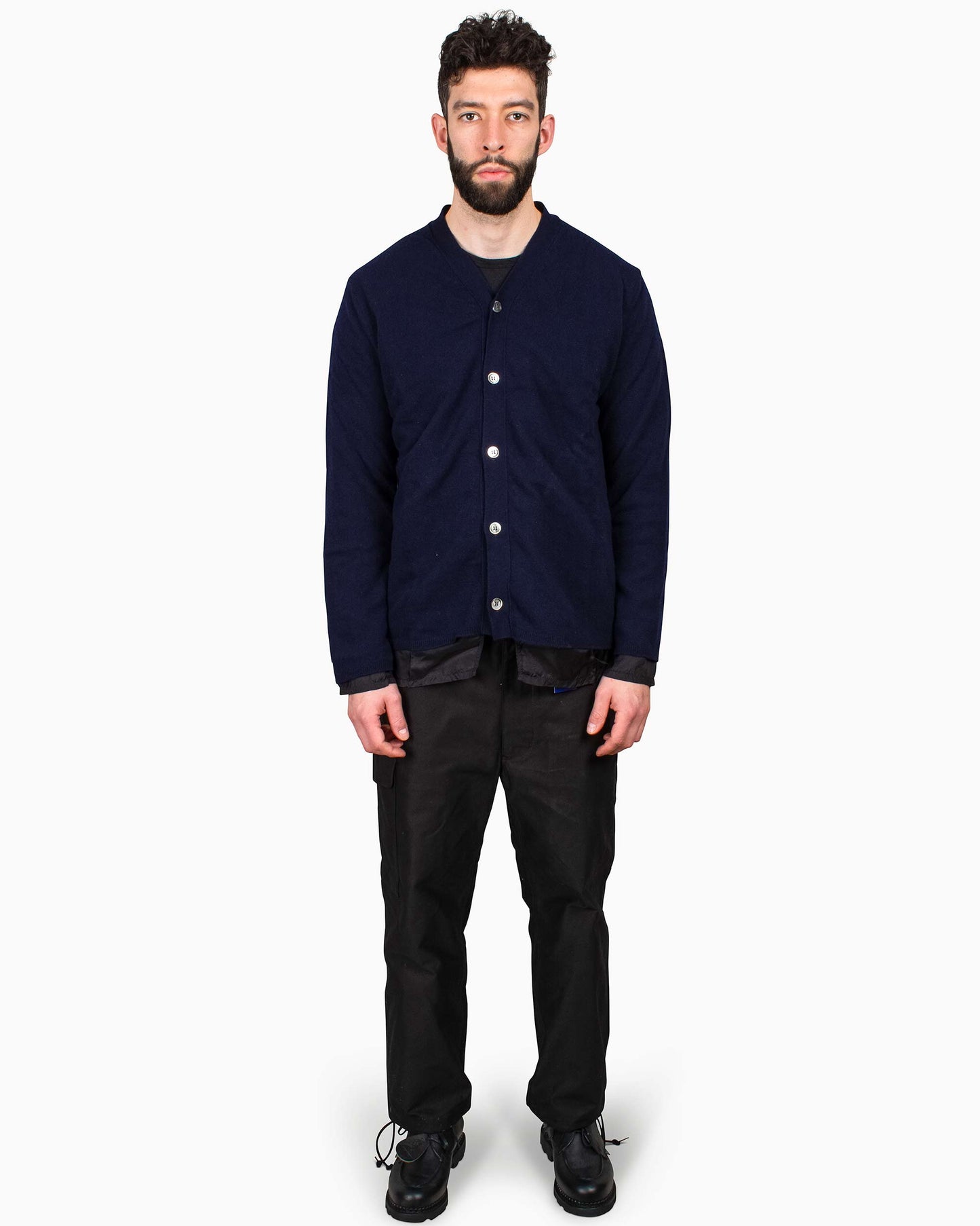 Comme des Garçons SHIRT Fully Lambswool Cupro Cardigan Navy Model