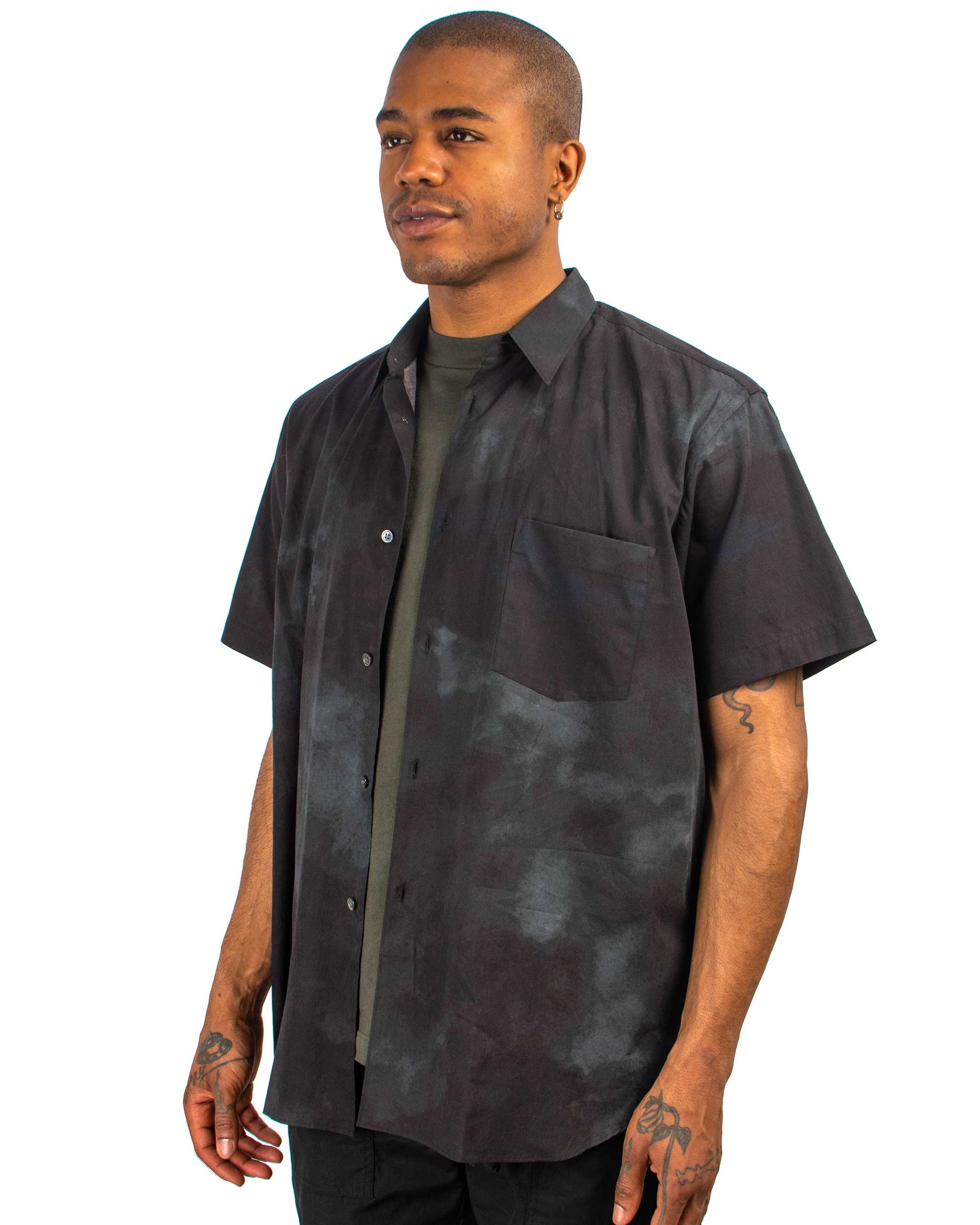 Comme des Garçons SHIRT Tie-Dye Shirt Black Close