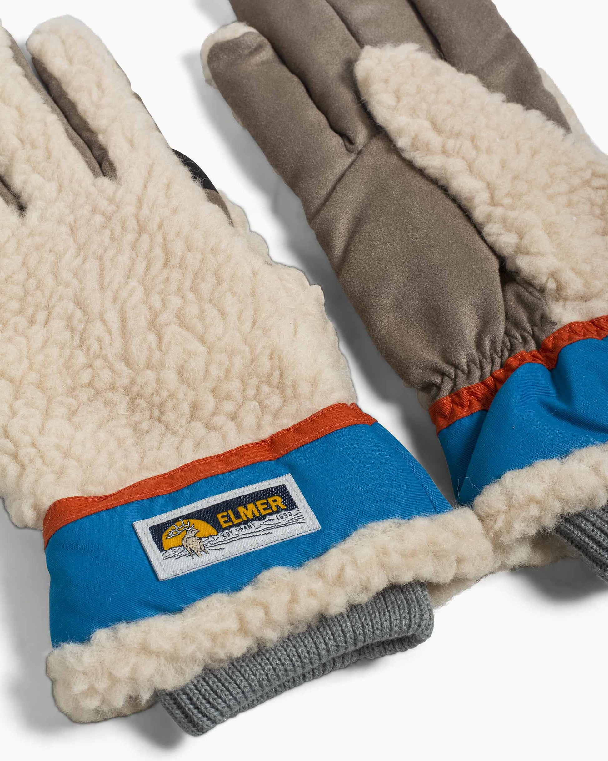 Elmer By Swany EM353 Teddy 5Finger Beige/Blue Details